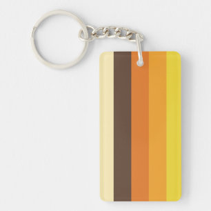 Retro Striped Color Pattern van 70 s Sleutelhanger