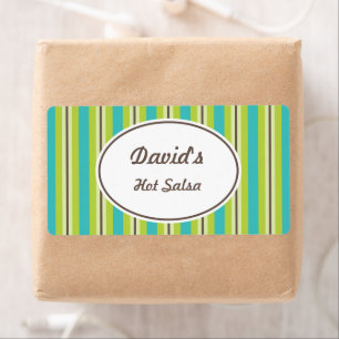 Retro Striped Kitchen Labels