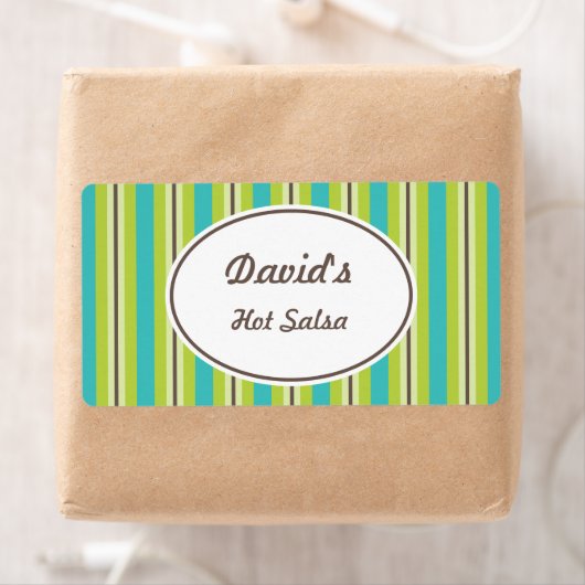 Retro Striped Kitchen Labels (Insitu)