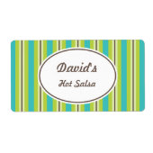 Retro Striped Kitchen Labels (Voorkant)