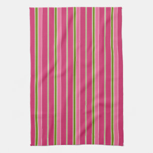 Retro Striped Santa Kitchen Towel Gift Theedoek