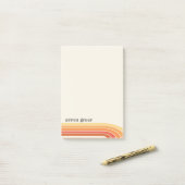 Retro Stripes 70's 80's Oranje geel Post-it® Notes (Op bureau)