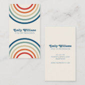 Retro Stripes 70s 80s Visitekaartje (Voorkant / Achterkant)