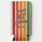 Retro Stripes 70s Disco 40ste verjaardagsfeestje (Voorkant)