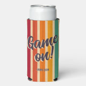 Retro  Stripes Aangepaste Naam Leuk Spel op! (Seltzer Voorkant)