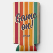 Retro  Stripes Aangepaste Naam Leuk Spel op! (Achterkant)