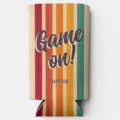 Retro  Stripes Aangepaste Naam Leuk Spel op! (Voorkant)