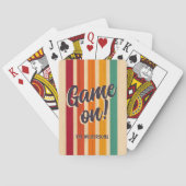 Retro Stripes Aangepaste Naam Leuk Spel op! Pokerkaarten (Achterkant)