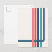 Retro Stripes Abstract Art Briefkaart (Voorkant / Achterkant)
