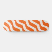 Retro Stripes Abstracte lijnen Oranje  golven Skateboard (Horizontaal)