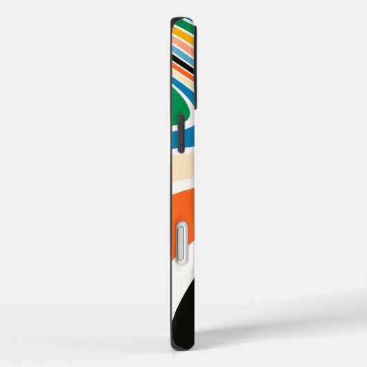 Retro Stripes Abstrait iPhone / coque ipad (Verso / Droite)