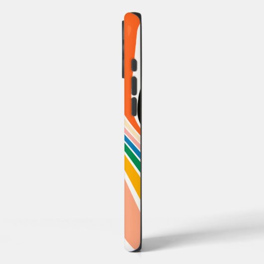 Retro Stripes Abstrait iPhone / coque ipad (Verso / Gauche)