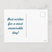 Retro Stripes Briefkaart (Navy Blue Multi) (Achterkant)