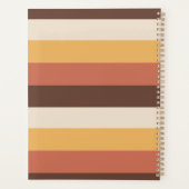 Retro Stripes Custom Business Logo & Text 60s 70s Planner (Achterkant)