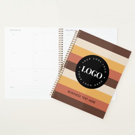 Retro Stripes Custom Business Logo & Text 60s les  (Devant avec enveloppe)