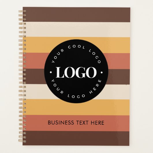 Retro Stripes Custom Business Logo & Text 60s les (Devant)