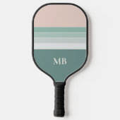 Retro Stripes Custom Monogram Pickleball Paddle (Achterkant)
