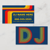 retro stripes dj visitekaartje (Voorkant / Achterkant)