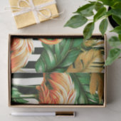 Retro Stripes Flamingo Tissuepapier (Geschenk)