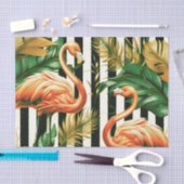 Retro Stripes Flamingo Tissuepapier (Craft)