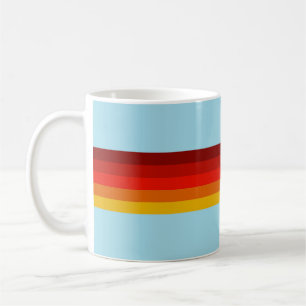 Retro Stripes Kleurrijk Gestreept 70s 80s Ontwerp Koffiemok
