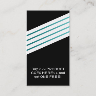 REtro stripes LOYALTY PUNCH CARD