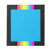 Retro Stripes Notitieblok (zwart en neon) (Voorkant)