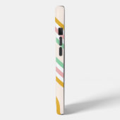 Retro Stripes Pastel Roze Minimaal Case-Mate iPhone Case (Achterkant / Links)