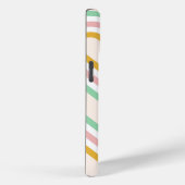 Retro Stripes Pastel Roze Minimaal Case-Mate iPhone Case (Achterkant / Rechts)