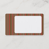 Retro Stripes Rond Lijst Visitekaartje (Achterkant)