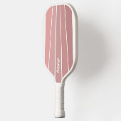 Retro Stripes Rusty Dusty Rozen Kleur Pickleball Paddle (Links)