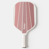 Retro Stripes Rusty Dusty Rozen Kleur Pickleball Paddle (Achterkant)