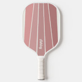Retro Stripes Rusty Dusty Rozen Kleur Pickleball Paddle (Voorkant)