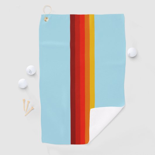 Retro Stripes Stijlvolle Lijnen Gestreept 70s 80s Golfhanddoek (Insitu)