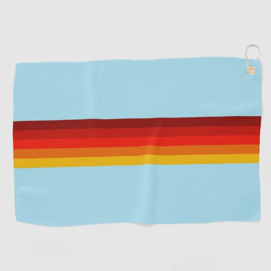 Retro Stripes Stijlvolle Lijnen Gestreept 70s 80s Golfhanddoek (Horizontaal)