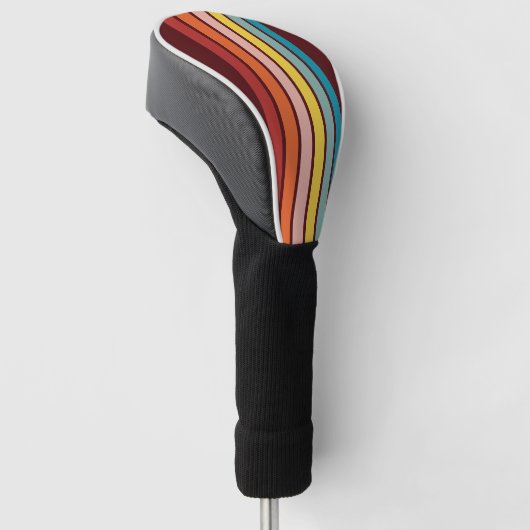Retro Stripes Stijlvolle Lijnen Gestreept 70s 80s  Golfheadcover (Schuin)