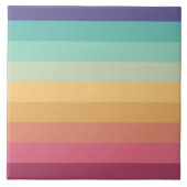 Retro Stripes Stijlvolle Lijnen Gestreept 70s 80s  Tegeltje (Voorkant)