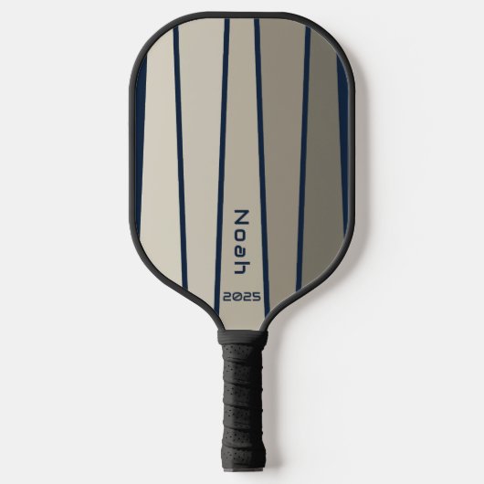 Retro Stripes Vampy Nachtjapon Kleur Pickleball Paddle (Voorkant)
