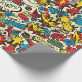 Retro strippatroon cadeaupapier (Hoek)