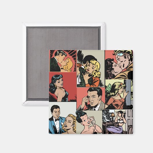  retro-stripverhaal magneet (Voorkant / Achterkant)