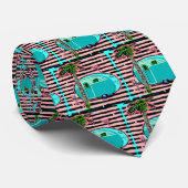 RETRO STROPDAS  CAMPER KANNEN HAM TIN KAN CAMPER (Opgerold)