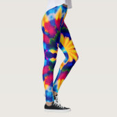 Retro Stropdas-Dye All-Over-Print Leggings (Rechts)