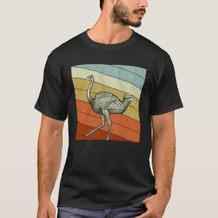 Retro Struisvogels voor Jongens Meisjes Struisvoge T-shirt