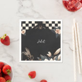 Retro Studio Creatieve Geïllustreerde Bruidsdouche Servet (Insitu)