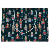 Retro Style 1950s  robots Groot Cadeauzakje (Voorkant)