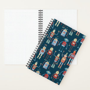 Retro Style 1950s  robots Notitieboek