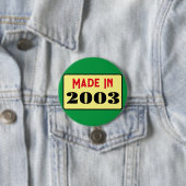 Retro style 21e anniversaire badge 2003 (En situation)