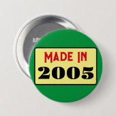 Retro style 21st birthday badge 2005 (Devant & derrière)