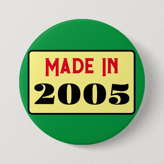 Retro style 21st birthday badge 2005 (Devant)