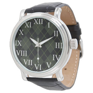 Retro Style Argyle horloge